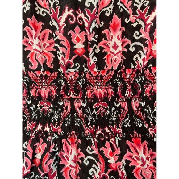 KATE SPADE Beach Swimsuit Cover-Up Mini Dress Black Pink Smocked Size 38" Bust‎ - Picture 9 of 12